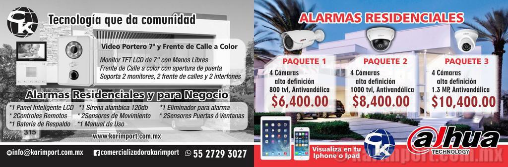Instalaciones sistemas de seguridad cctv www.karimport.com.mx