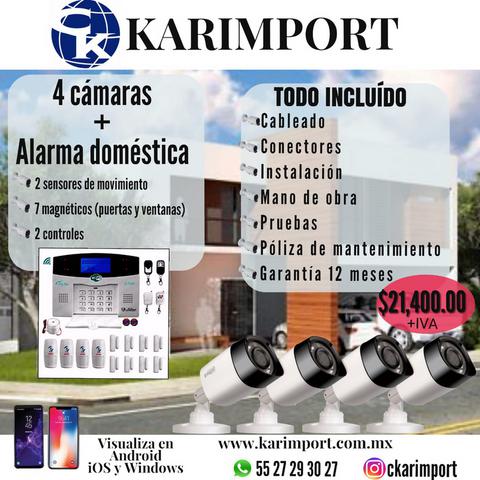 Cámaras y Alarma Domestica